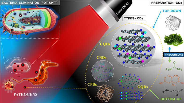 Carbon dots: types, preparation, and their boosted antibacterial activity by photoactivation. Current status and future perspectives.