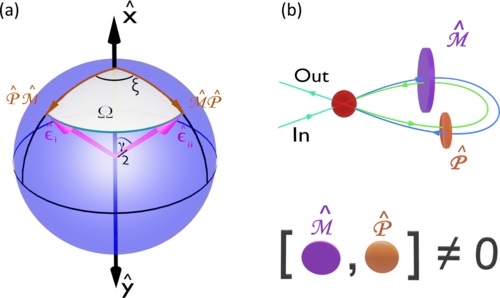 Breaking of reciprocity and the Pancharatnam-Berry phase for light scattered by a disordered cold-atom cloud.