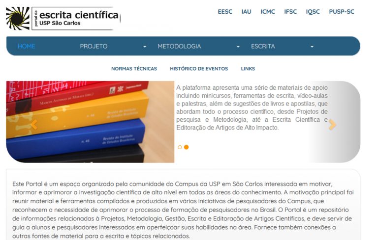 Portal Da Escrita Científica USP São Carlos - Fique Por Dentro - Portal ...